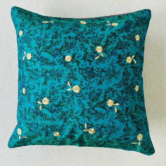 Sundar Embroidery Silk Cushion- 019