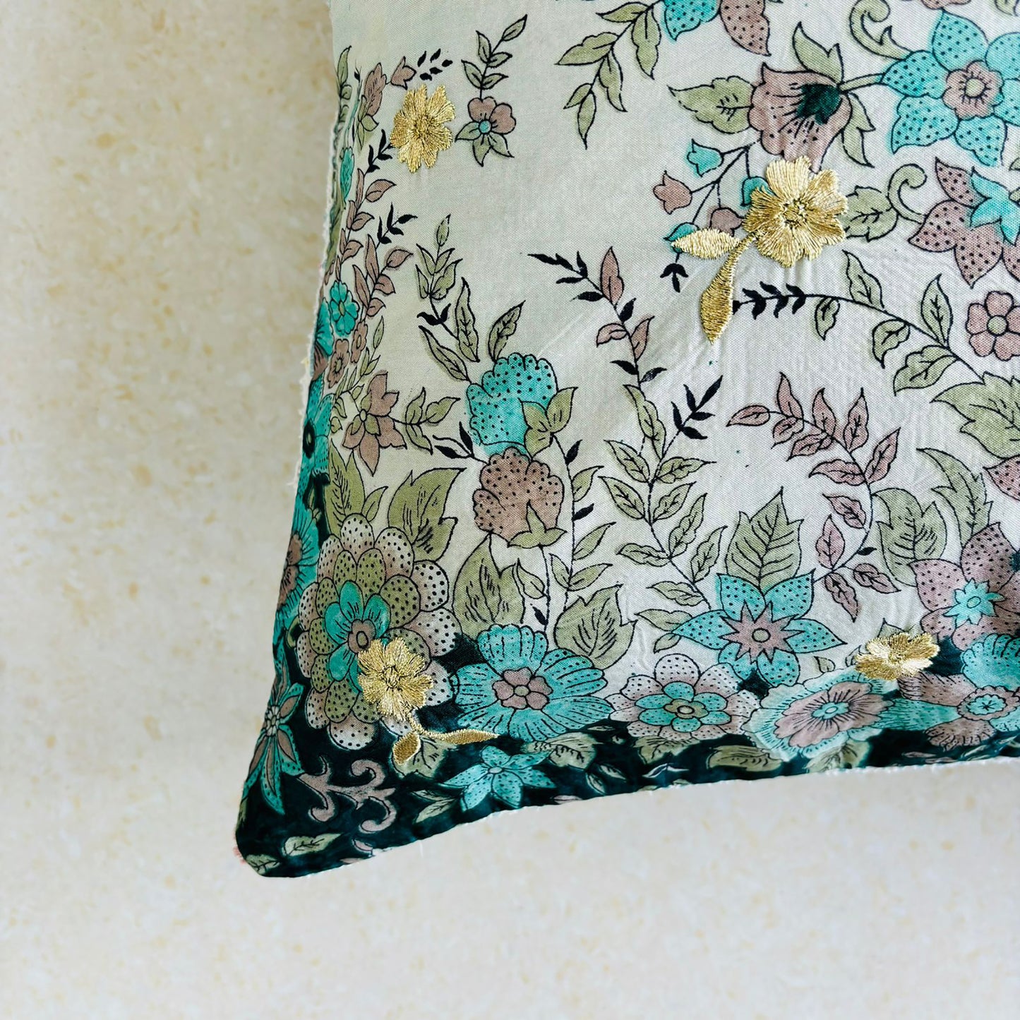 Sundar Embroidery Silk Cushion- 001
