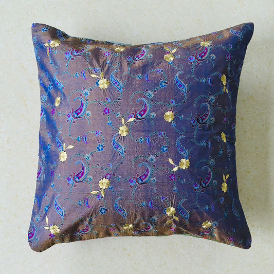 Sundar Embroidery Silk Cushion- 023