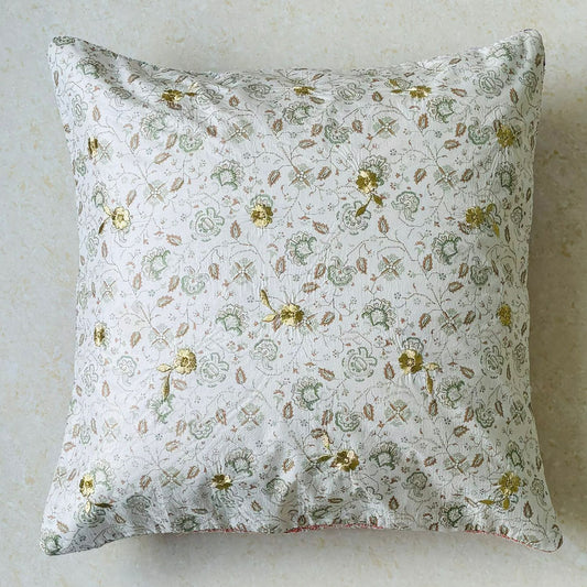 Sundar Embroidery Silk Cushion- 024