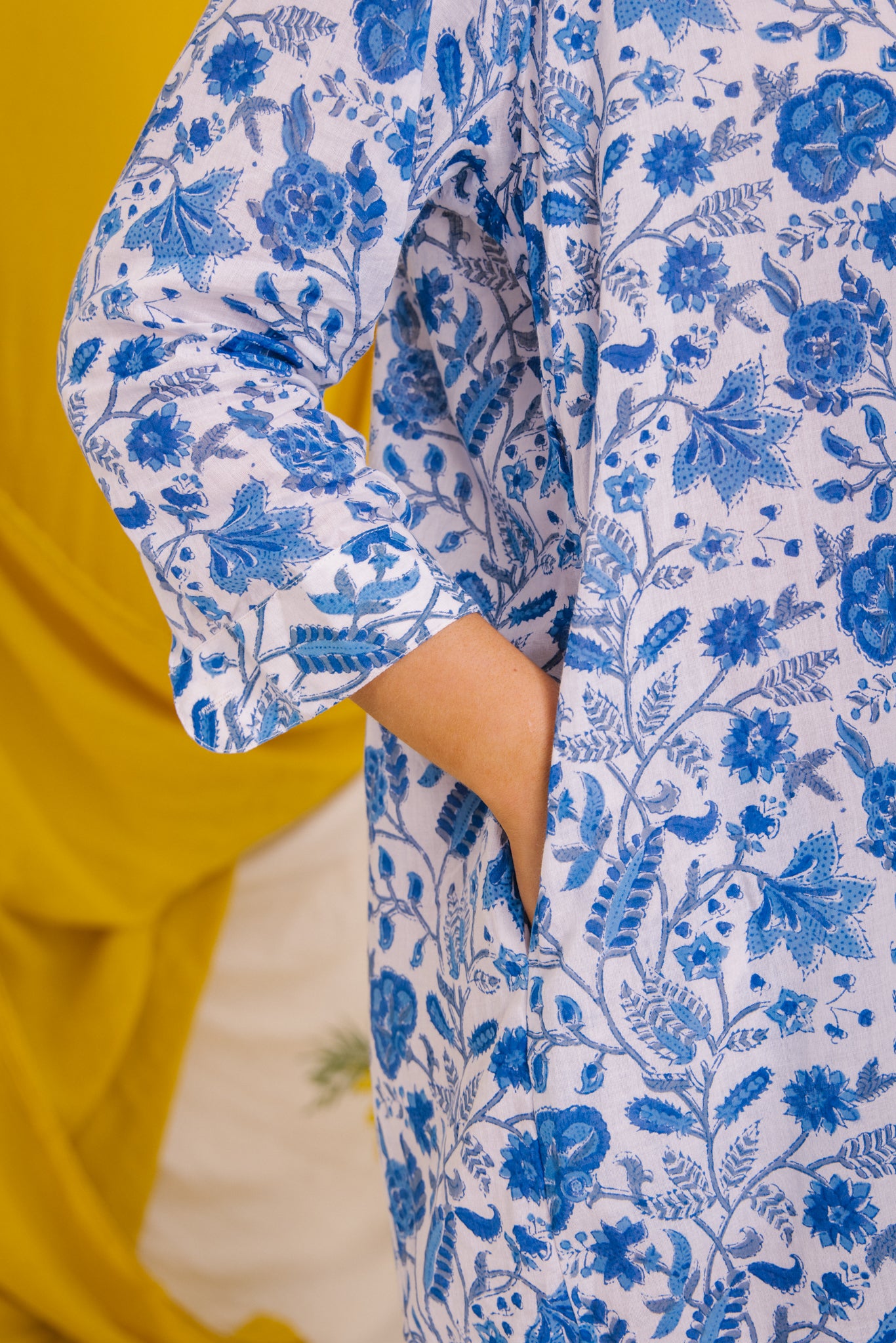 Chloe Shirt Dress - Blue Floral