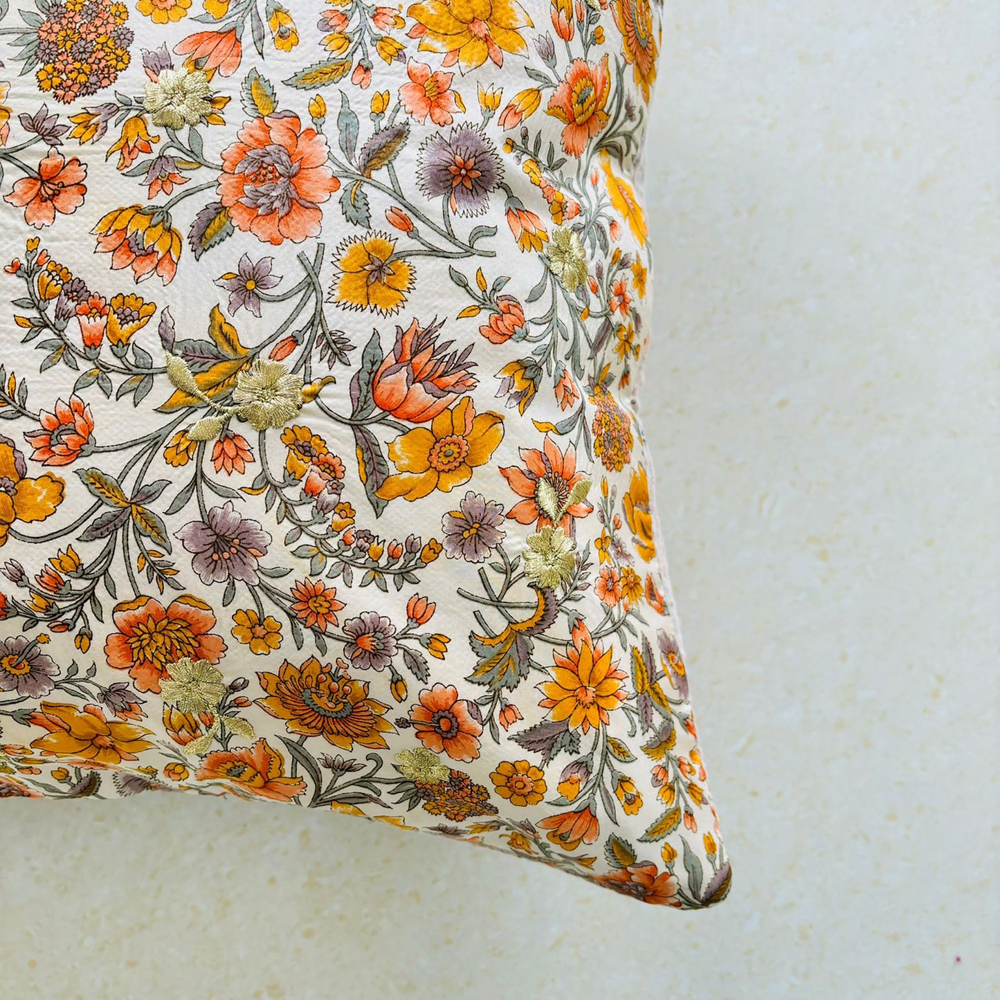 Sundar Embroidery Silk Cushion- 027