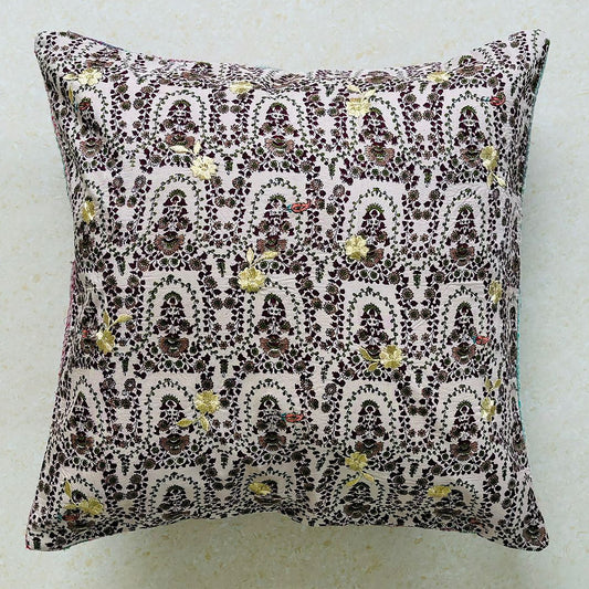 Sundar Embroidery Silk Cushion- 028