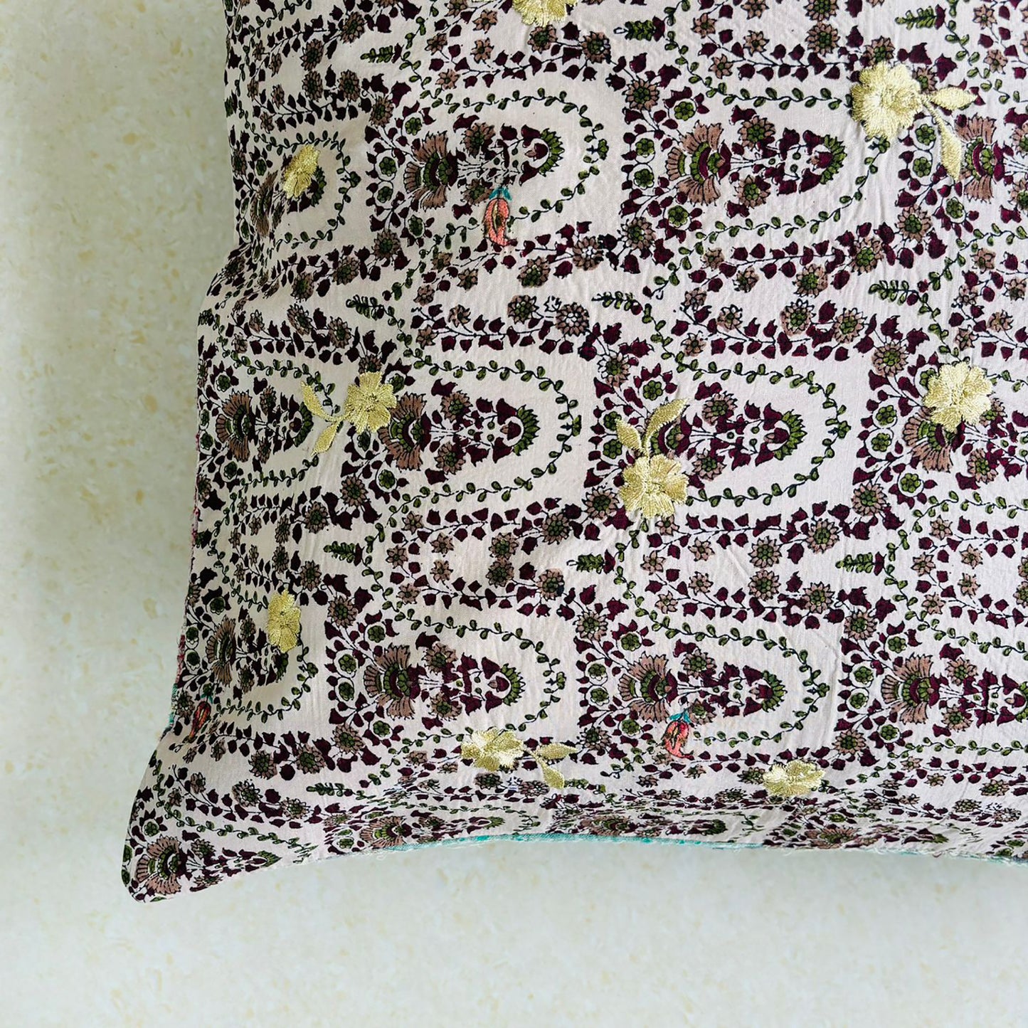 Sundar Embroidery Silk Cushion- 028