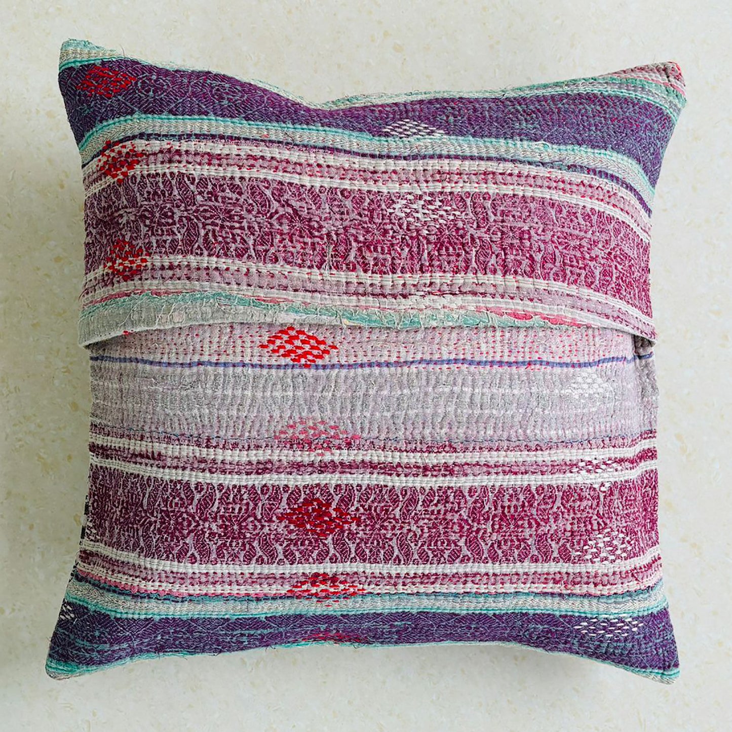 Sundar Embroidery Silk Cushion- 028