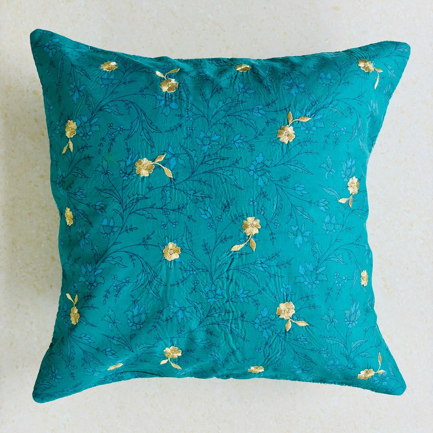 Sundar Embroidery Silk Cushion- 029