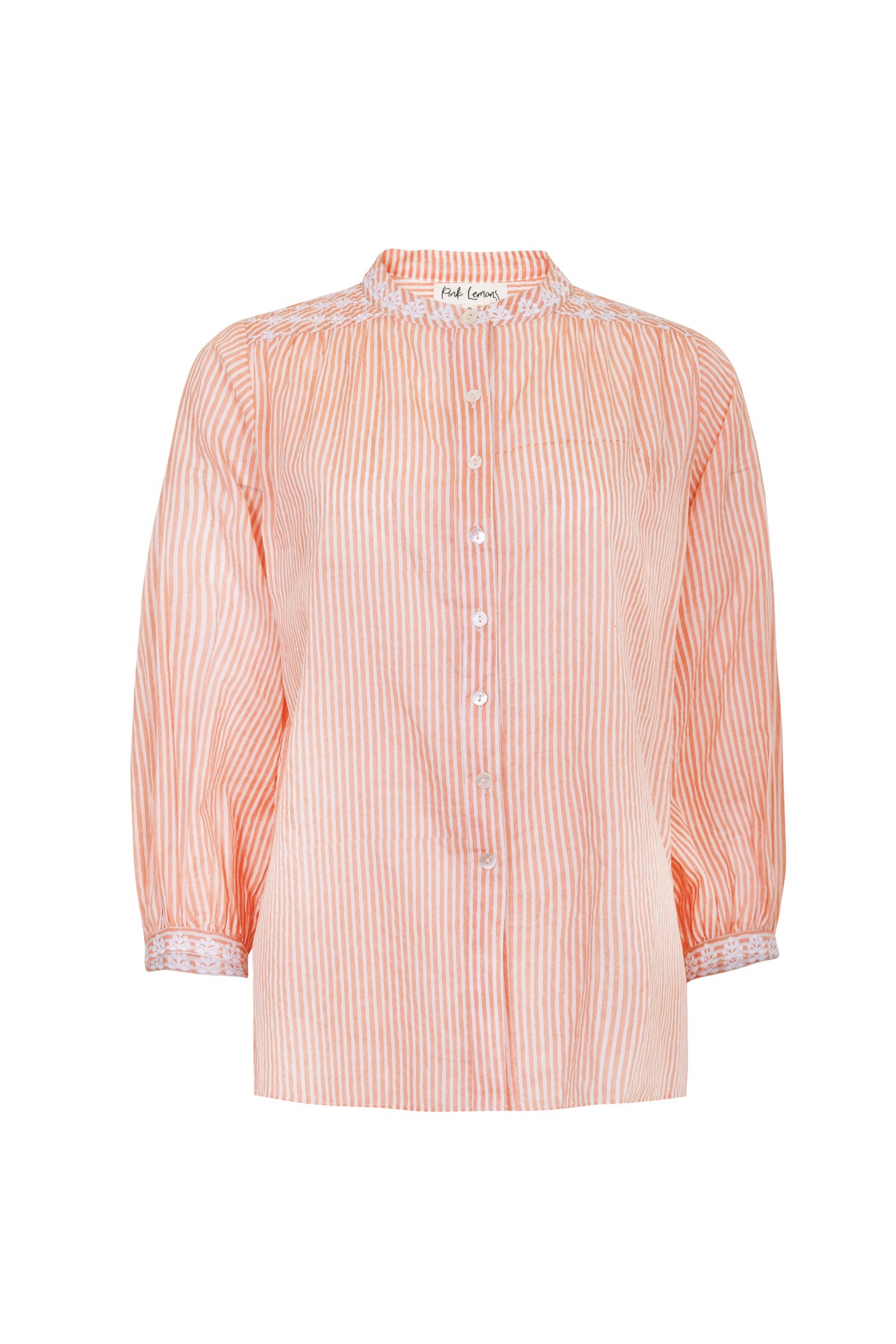 Sitara Stripe Blouse - Blushing Peach