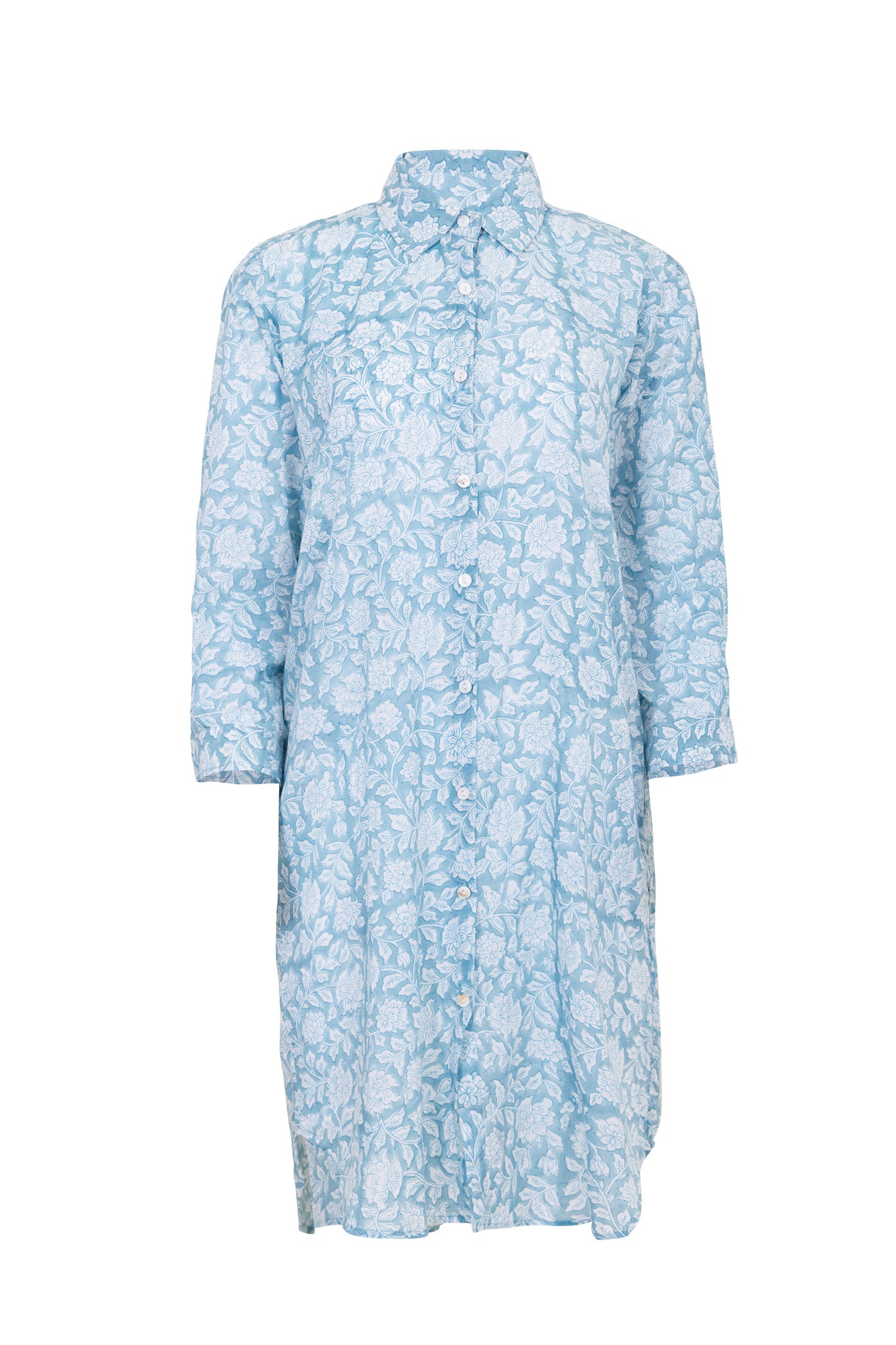 Chloe Shirt Dress - Duck Egg