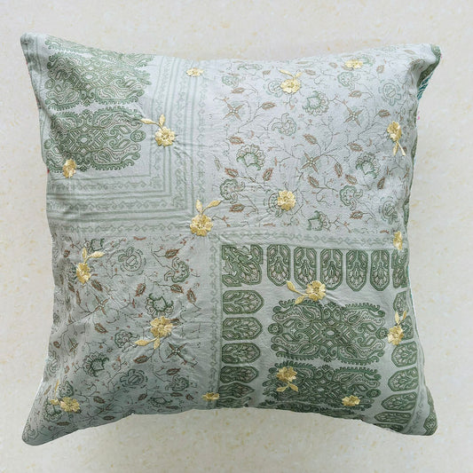 Sundar Embroidery Silk Cushion- 002