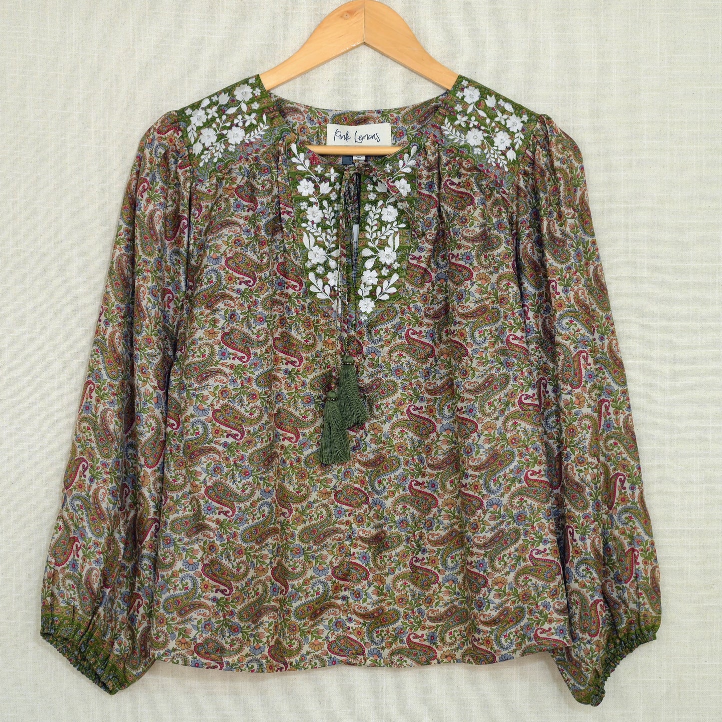 Lolita Embroidered Silk Blouse XXL - 342