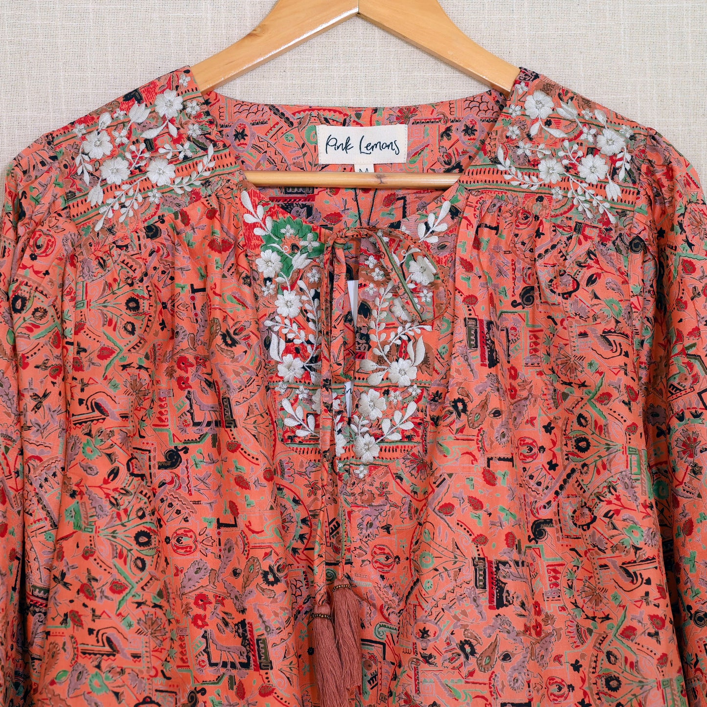 Lolita Embroidered Silk Blouse M - 006