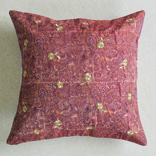Sundar Embroidery Silk Cushion- 030