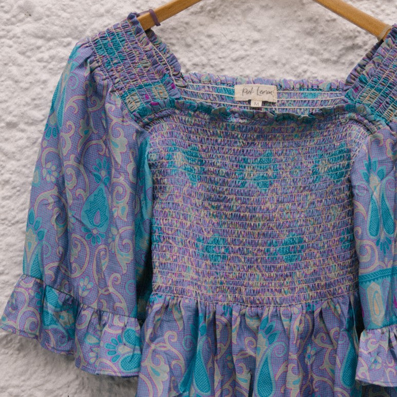 Joelyn Silk Smock Blouse -  M -  102