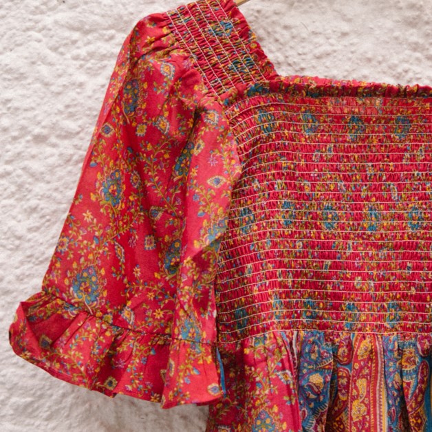 Joelyn Silk Smock Blouse -  M -  106