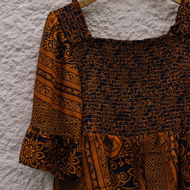 Joelyn Silk Smock Blouse -  L -  126