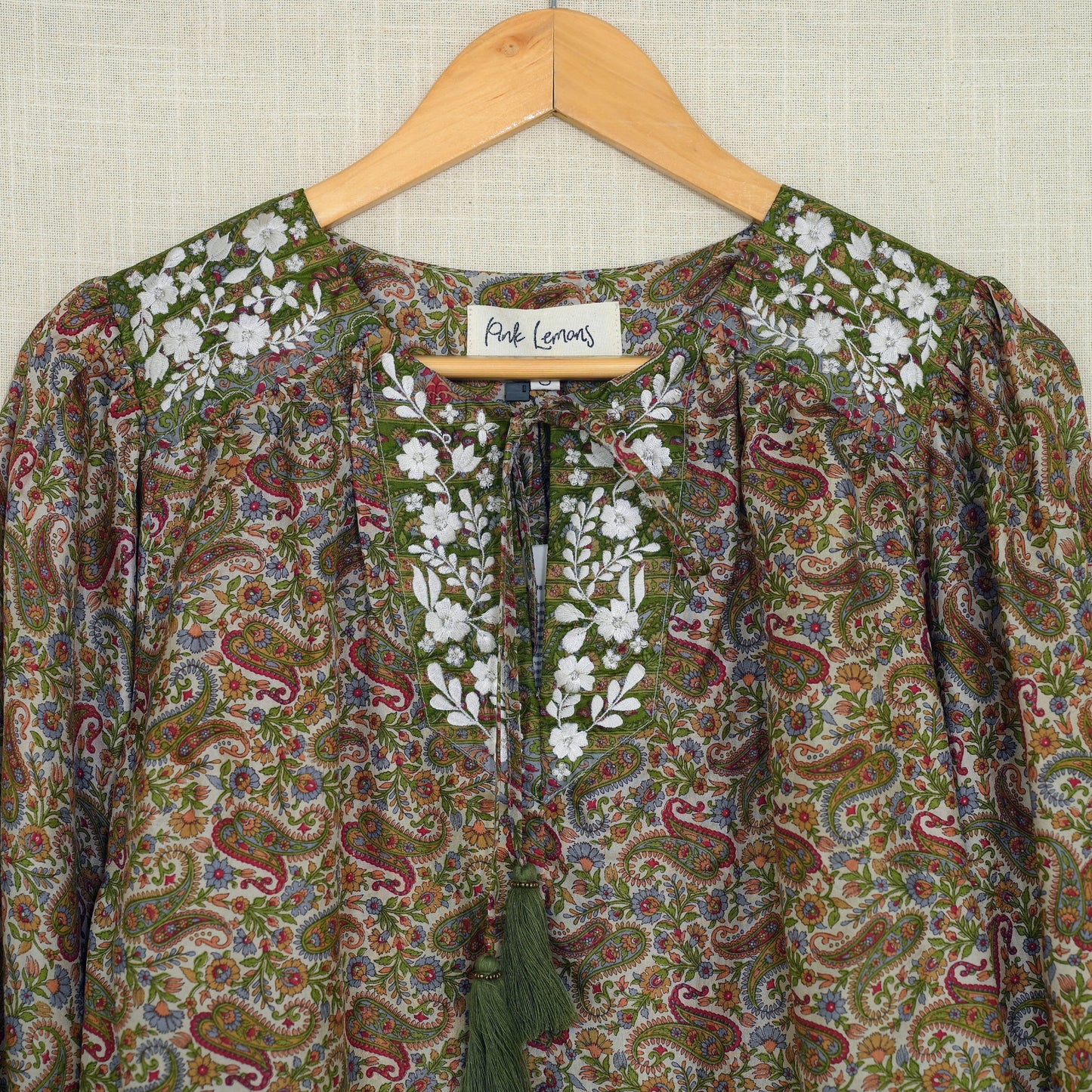 Lolita Embroidered Silk Blouse XXL - 342