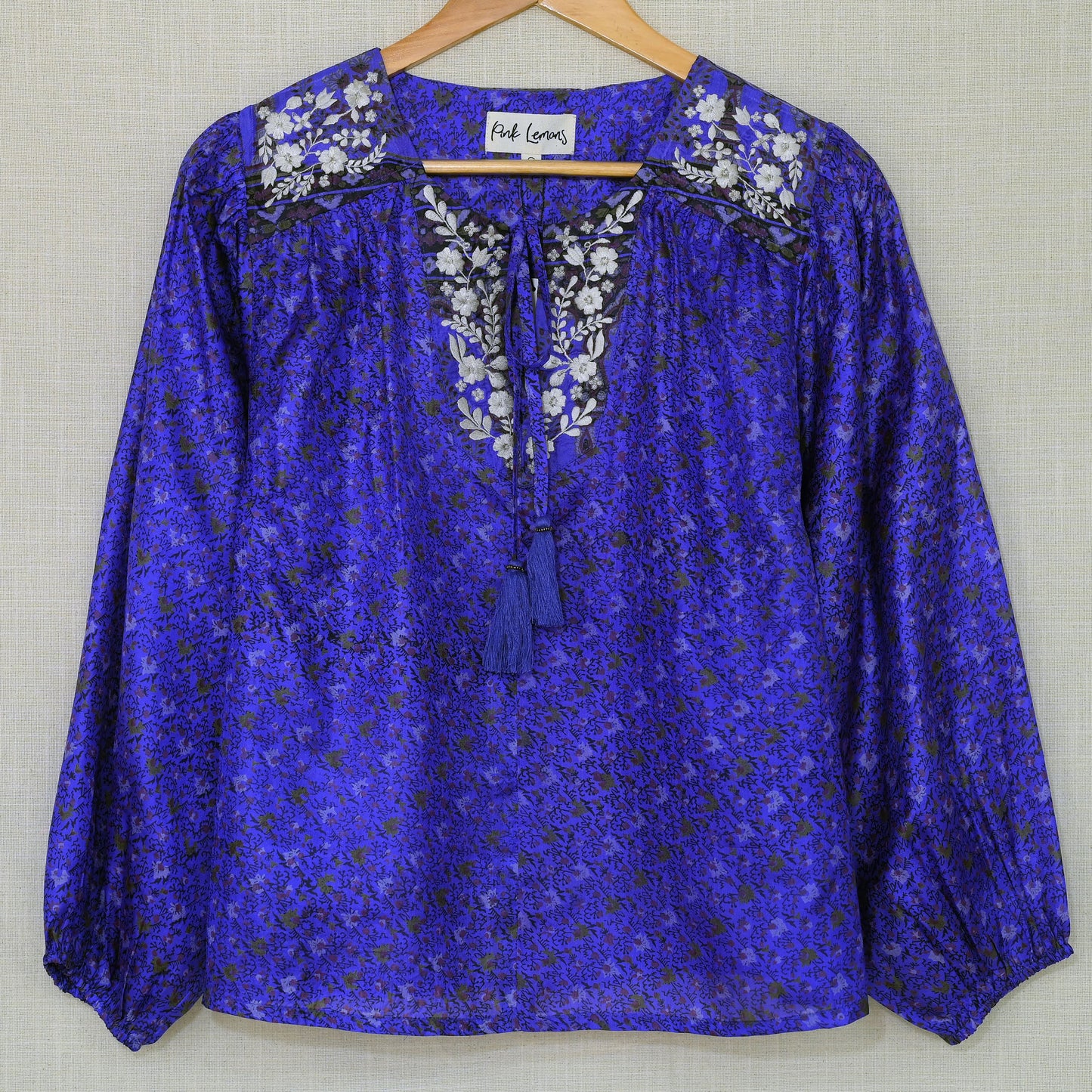 Lolita Embroidered Silk Blouse S - 033