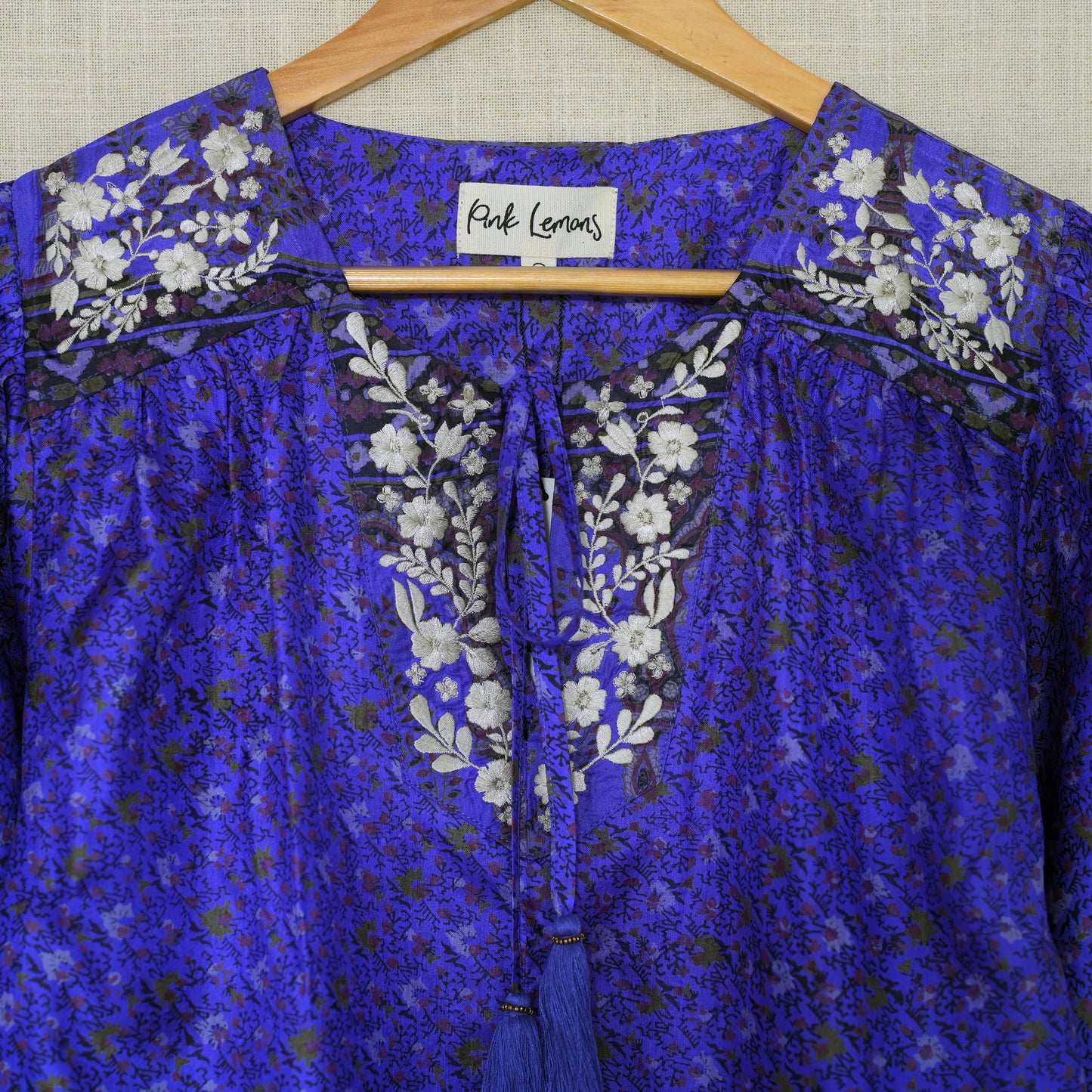 Lolita Embroidered Silk Blouse S - 033