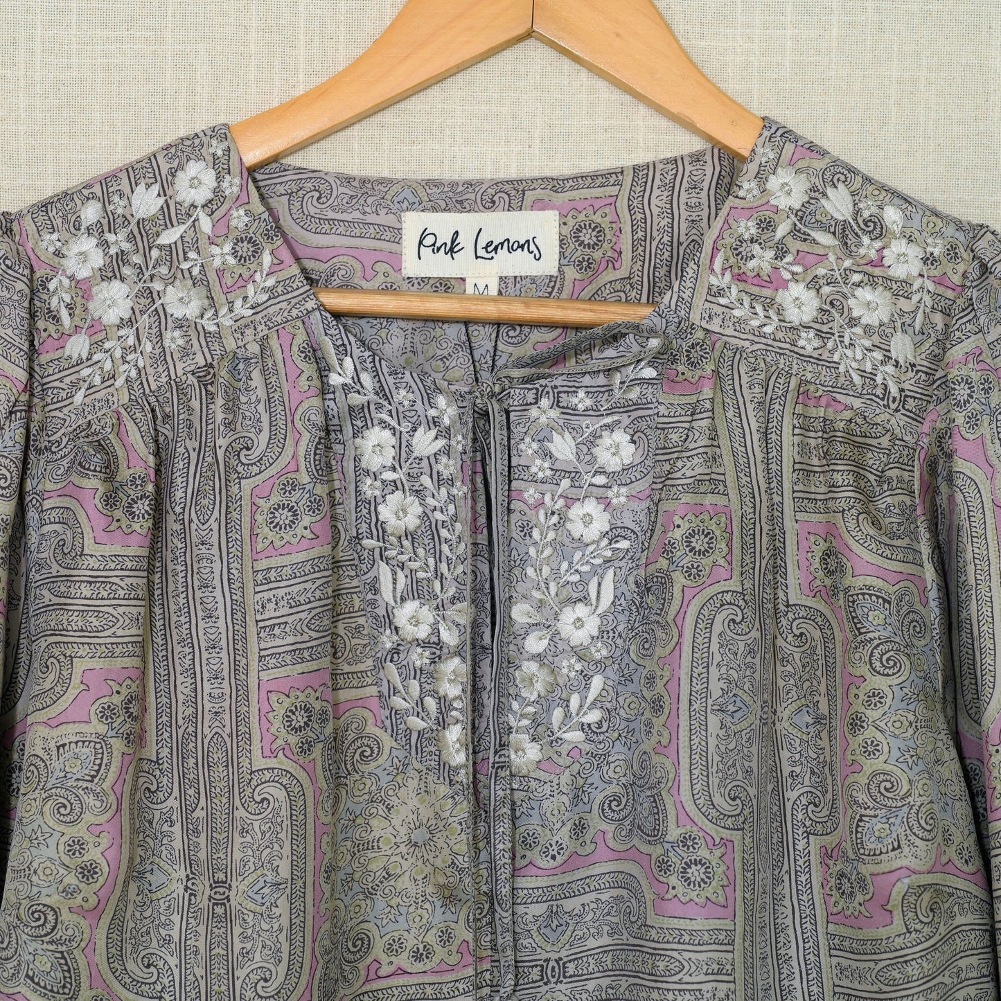 Lolita Embroidered Silk Blouse M - 032