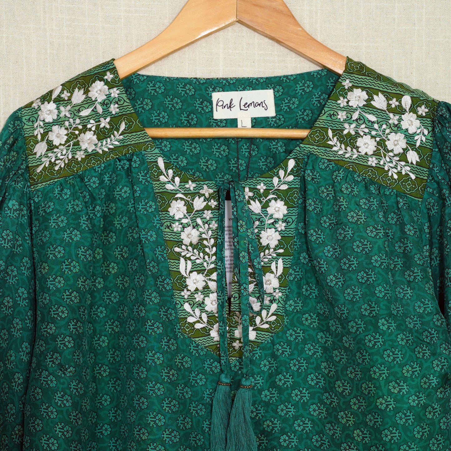 Lolita Embroidered Silk Blouse L - 031