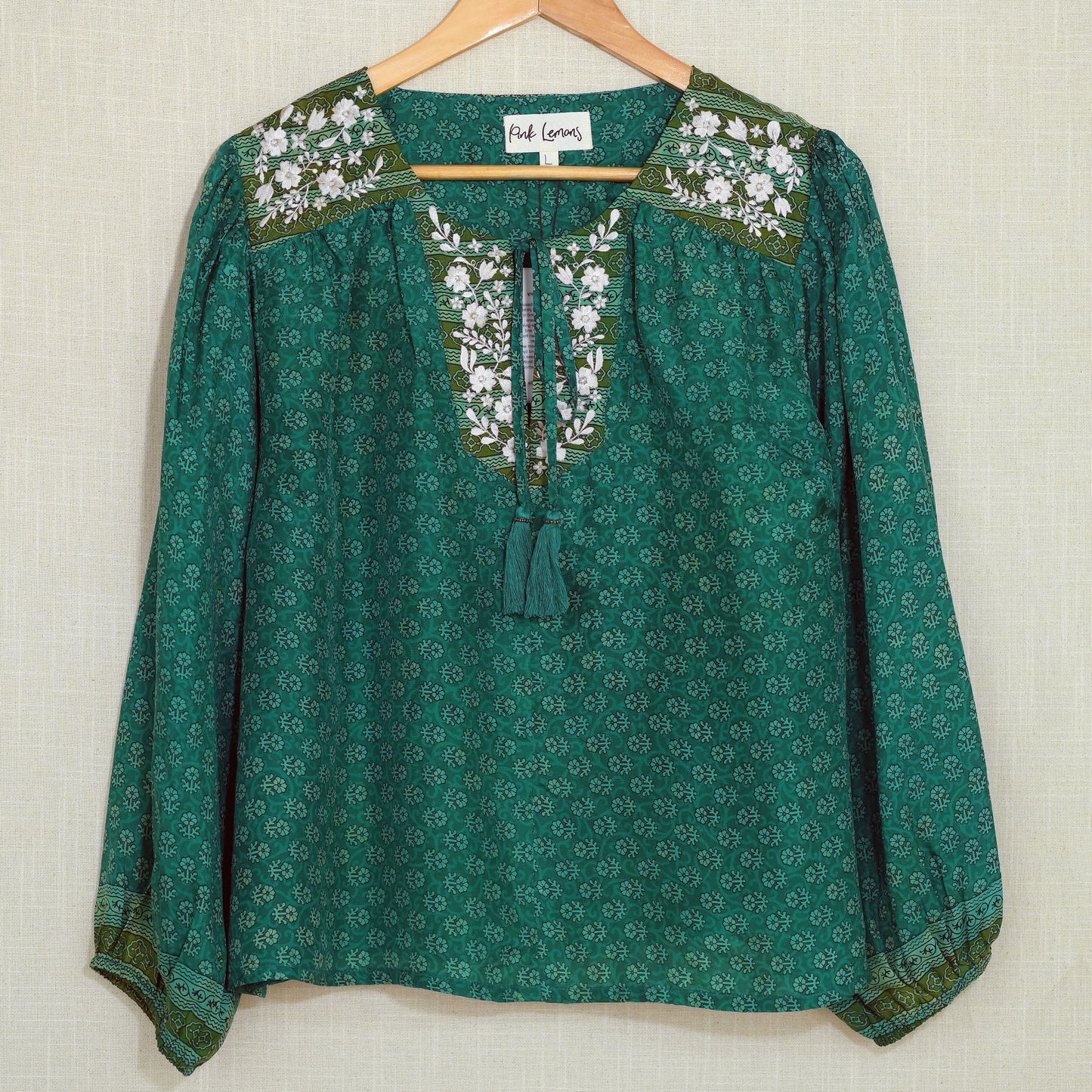 Lolita Embroidered Silk Blouse L - 031