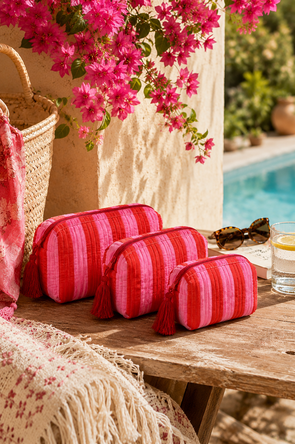 Wash Bag - Bouganvillea