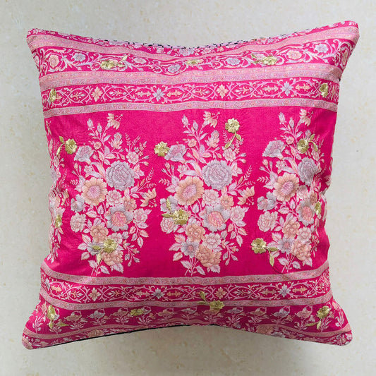 Sundar Embroidery Silk Cushion- 008