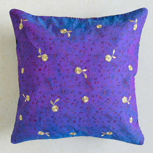 Sundar Embroidery Silk Cushion- 009
