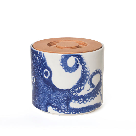 Blue Octopus Storage Jar