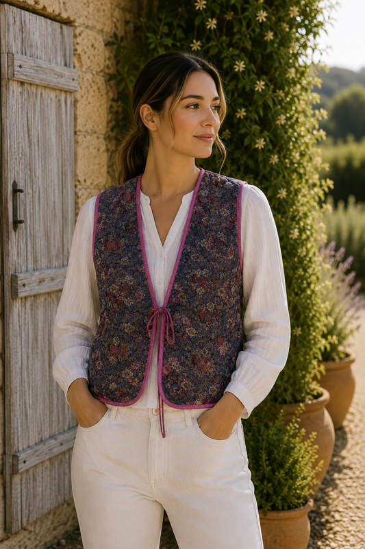 Melissa Silk Reversible Waistcoat L - 075