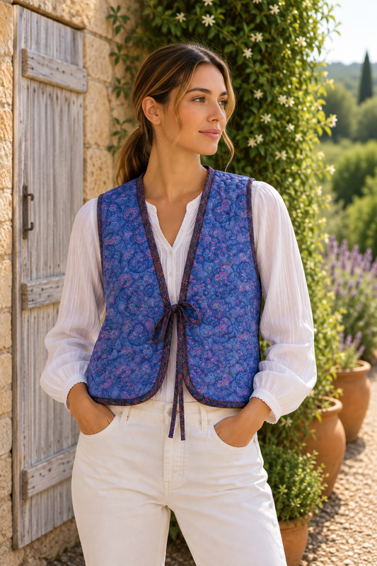 Melissa Silk Reversible Waistcoat L - 076