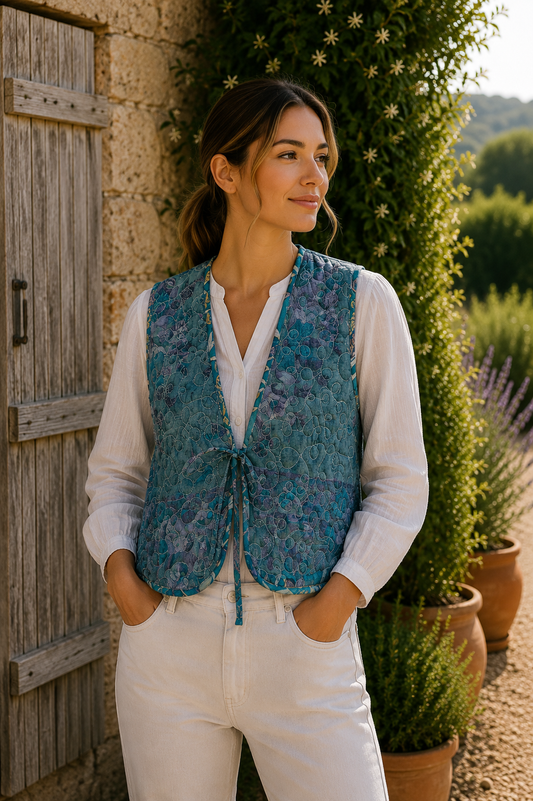Melissa Silk Reversible Waistcoat L - 079