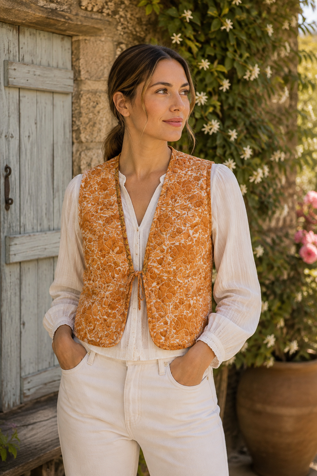 Melissa Silk Reversible Waistcoat M - 059