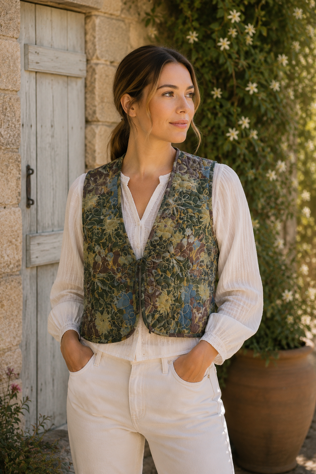 Melissa Silk Reversible Waistcoat M - 063