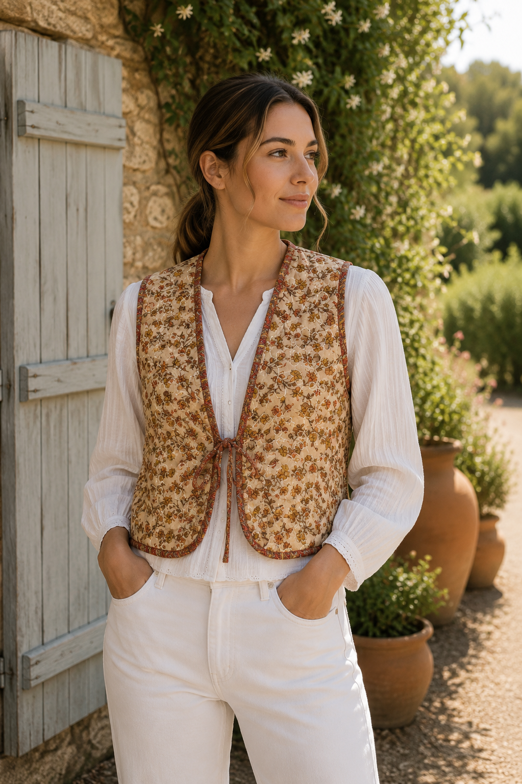 Melissa Silk Reversible Waistcoat M - 087