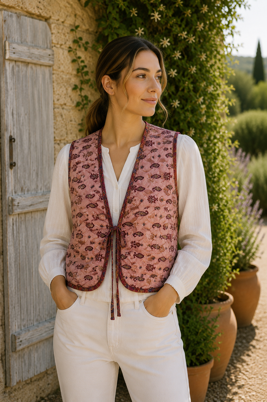 Melissa Silk Reversible Waistcoat L - 068