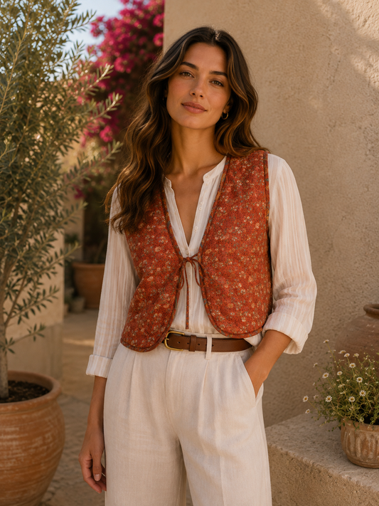 Melissa Silk Reversible Waistcoat S - 019