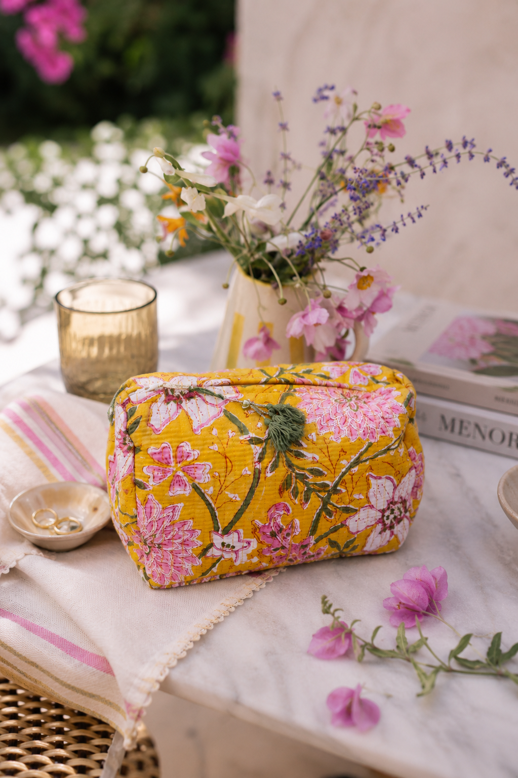 Wash Bag - Marigold Print