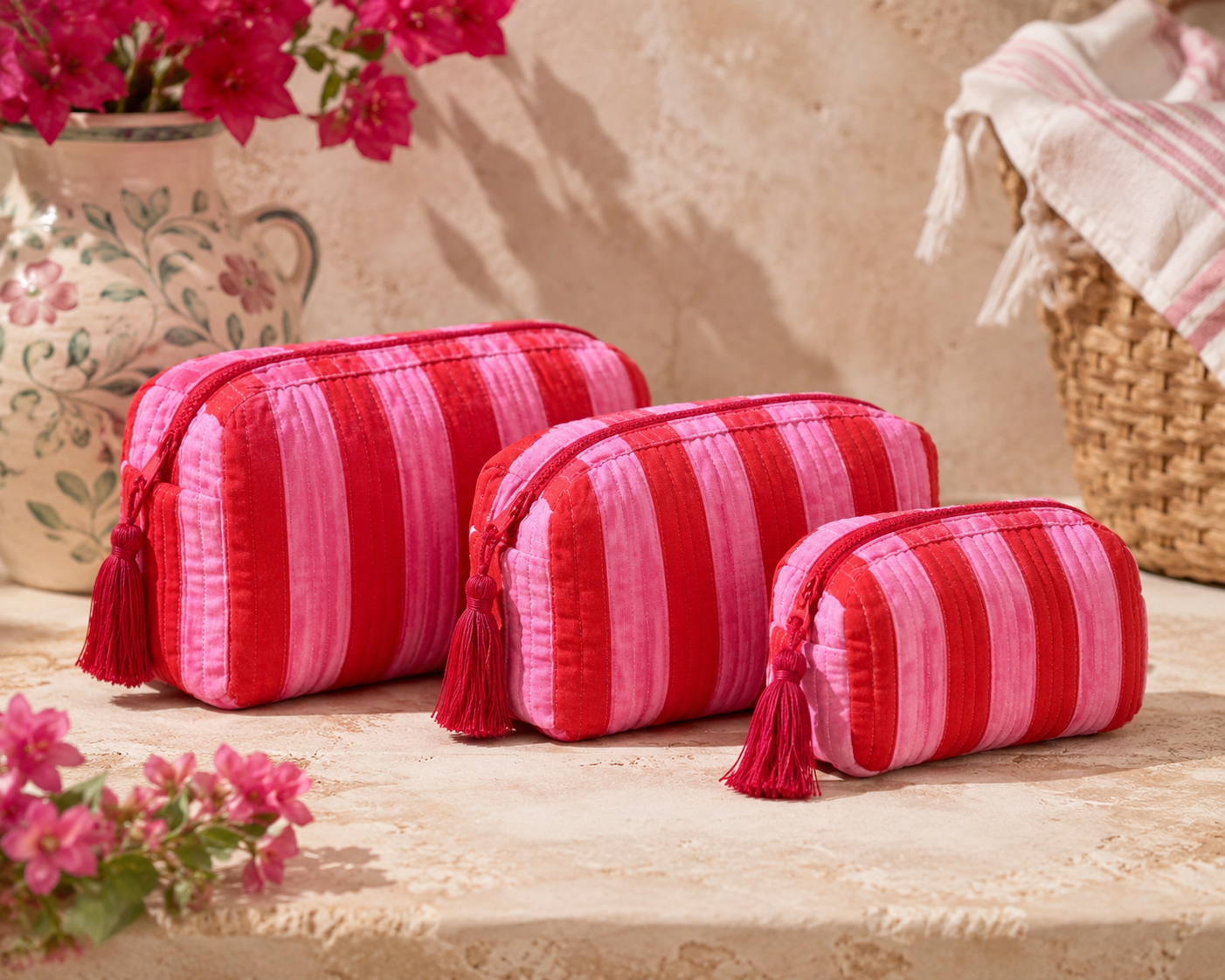 Wash Bag - Bouganvillea