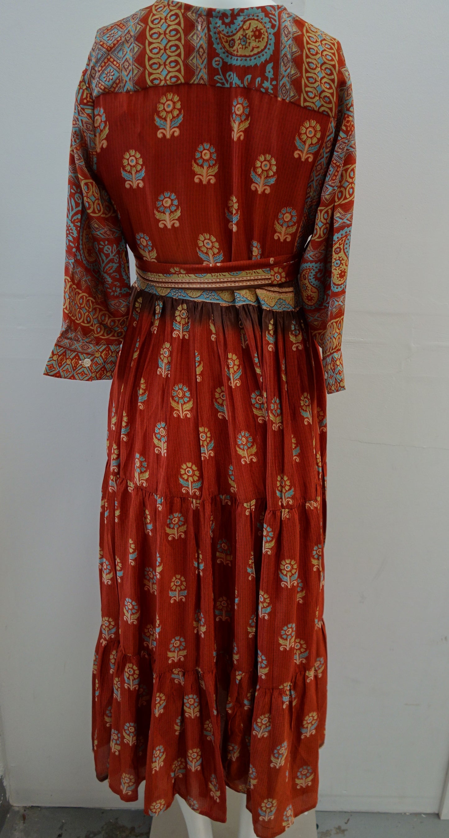 Prairie V-neck Silk Dress S - 0013