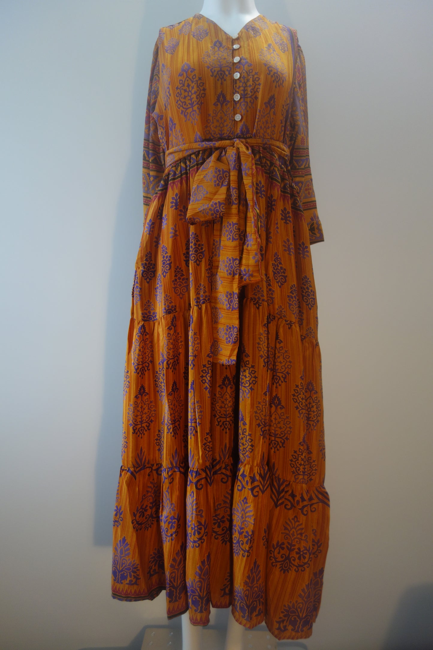 Prairie V-neck Silk Dress S - 0037