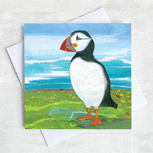 Puffin on Shore - Card