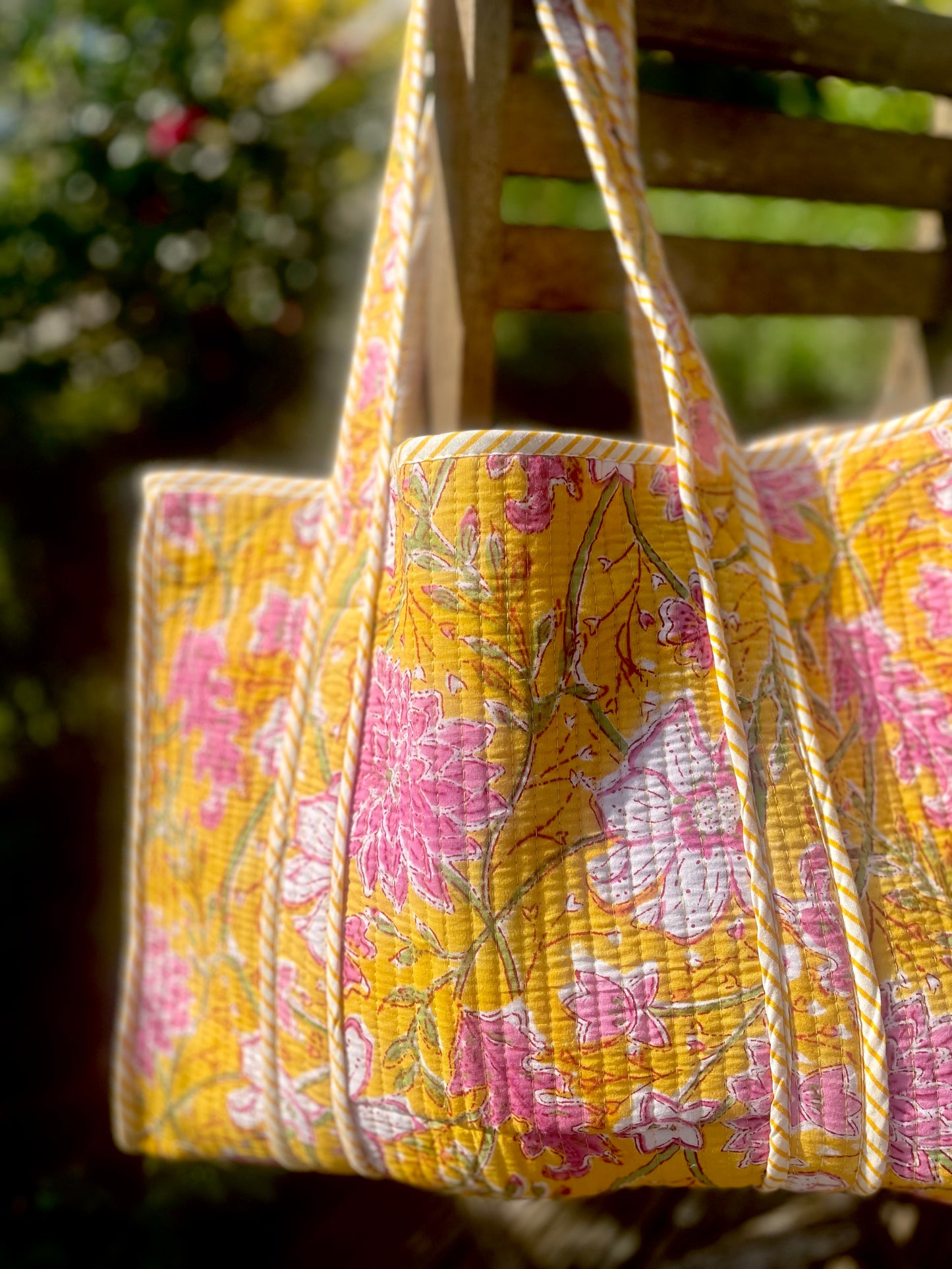 Quilted Tote Bag - Marigold
