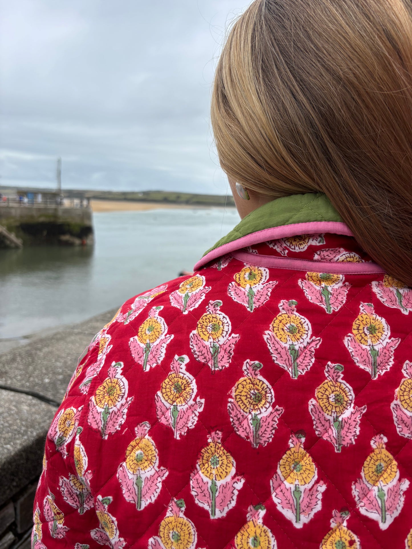 Sample Quilted Cropped Jacket - Ruby
