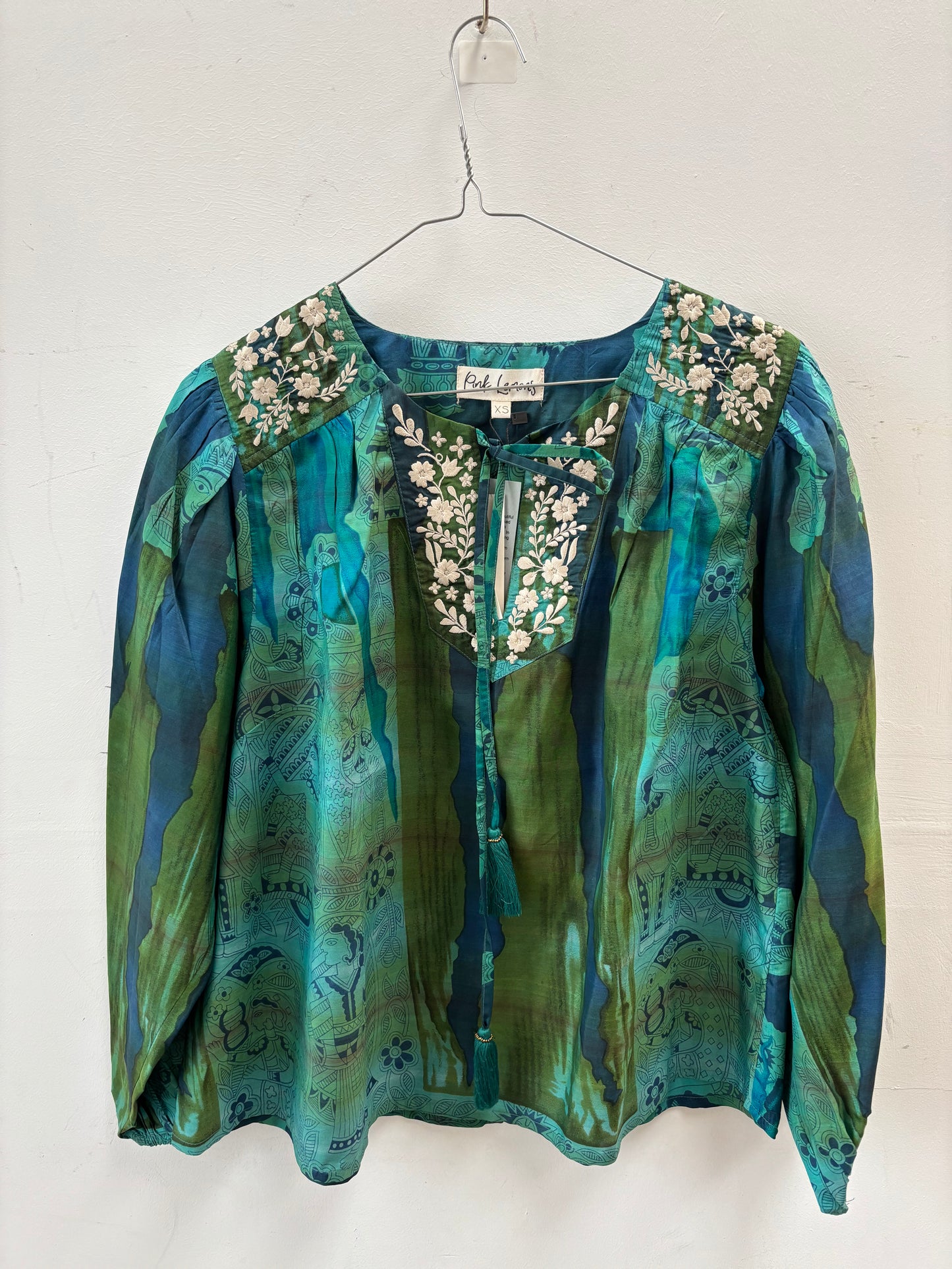 Lolita Embroidered Silk Blouse XS - 005