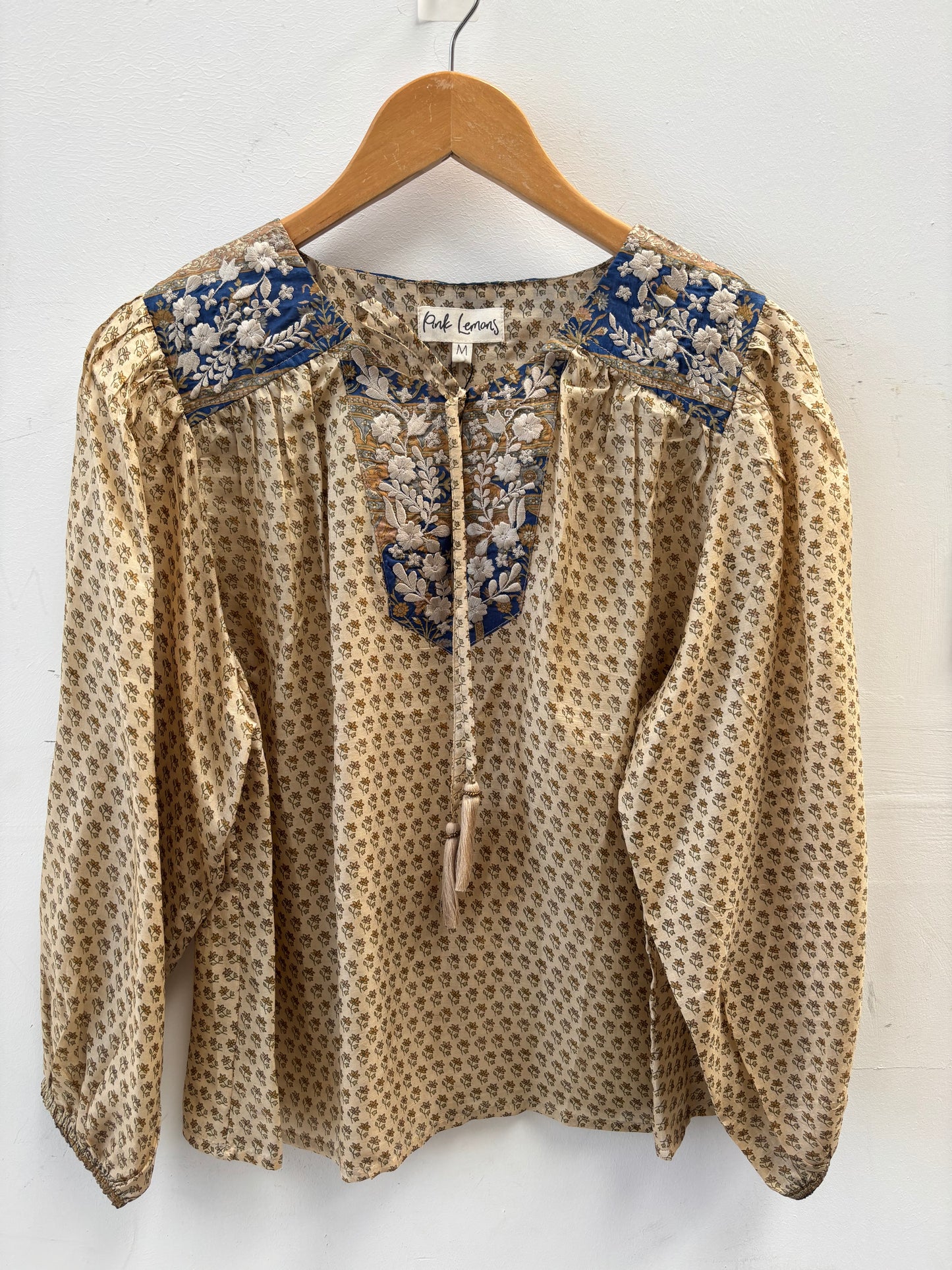 Lolita Embroidered Silk Blouse M - 016