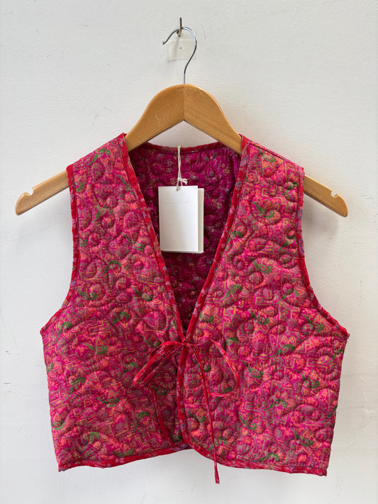 Melissa Silk Reversible Waistcoat S - 004