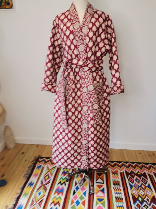 Reversible Quilted Dressing Gown Sample - Frida