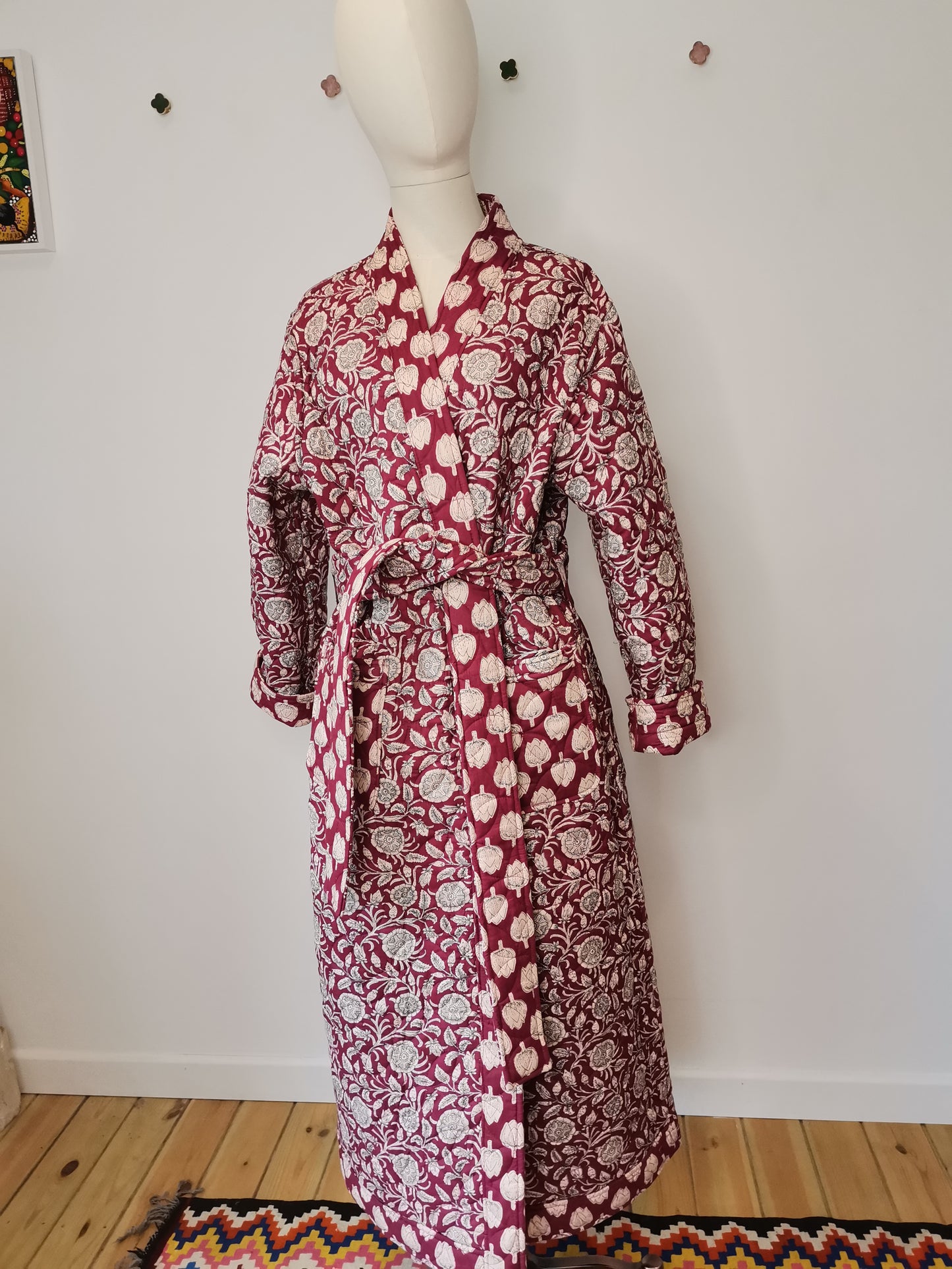 Reversible Quilted Dressing Gown Sample - Frida