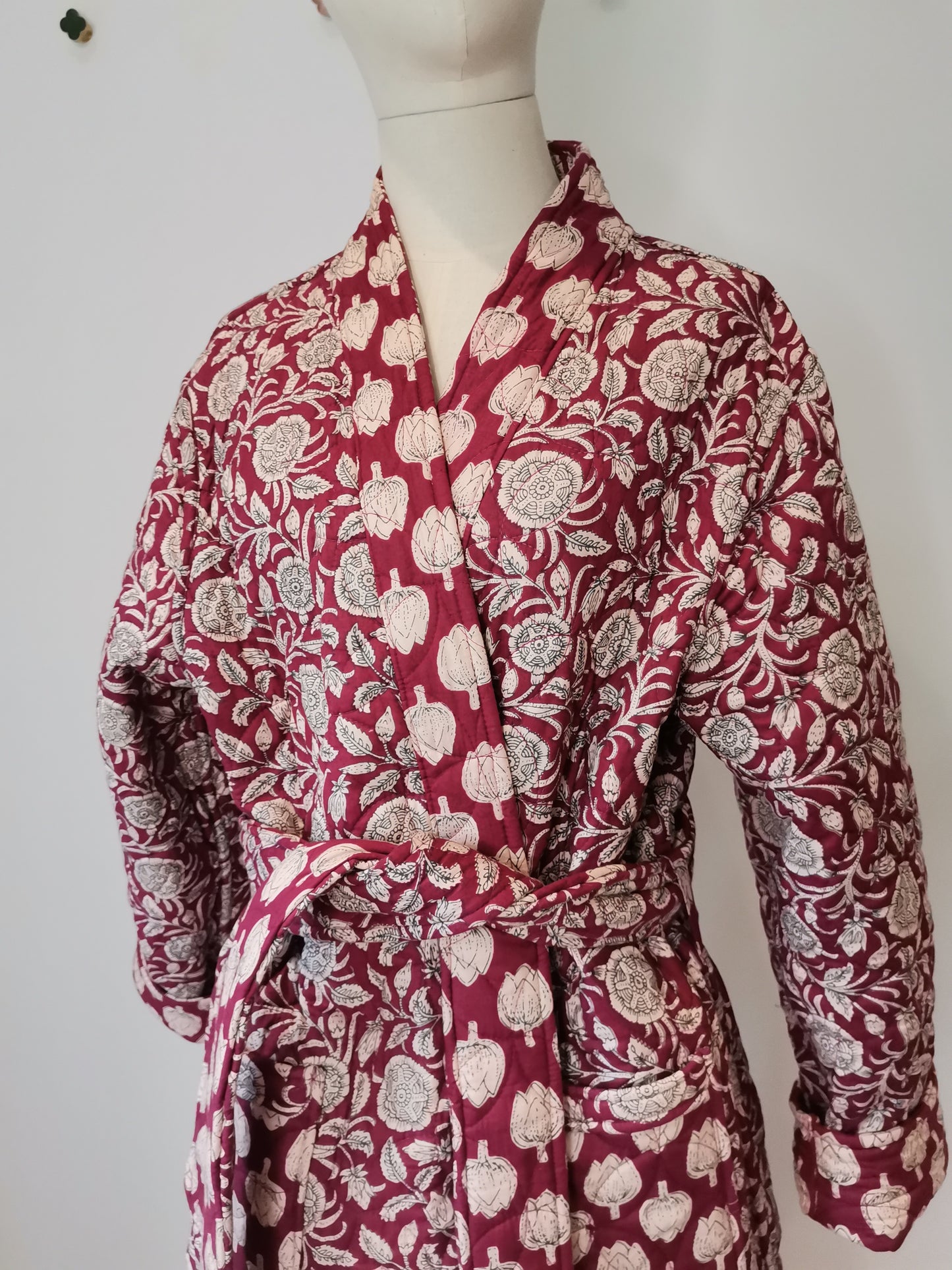Reversible Quilted Dressing Gown Sample - Frida